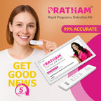 PRATHAM® Pregnancy Test Kit | Accurate Results within 5 Minutes | One Step Urine HCG Pregnancy Hormone Detection Kit for Women at Home | Pack of 1