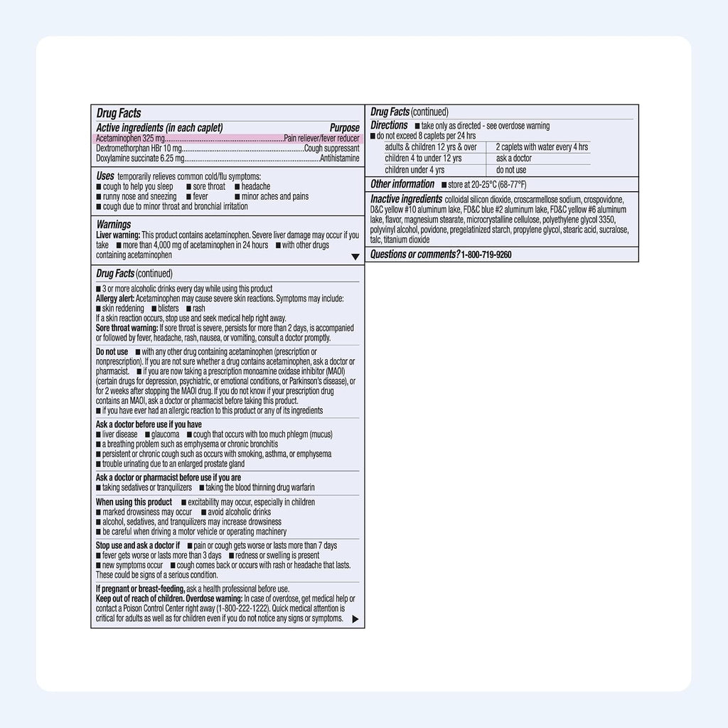 Amazon Basics Vapor Ice Daytime and Nighttime Severe Cold and Flu, Coated Caplets, Combo Pack, 24 Count (Previously Amazon Basic Care)