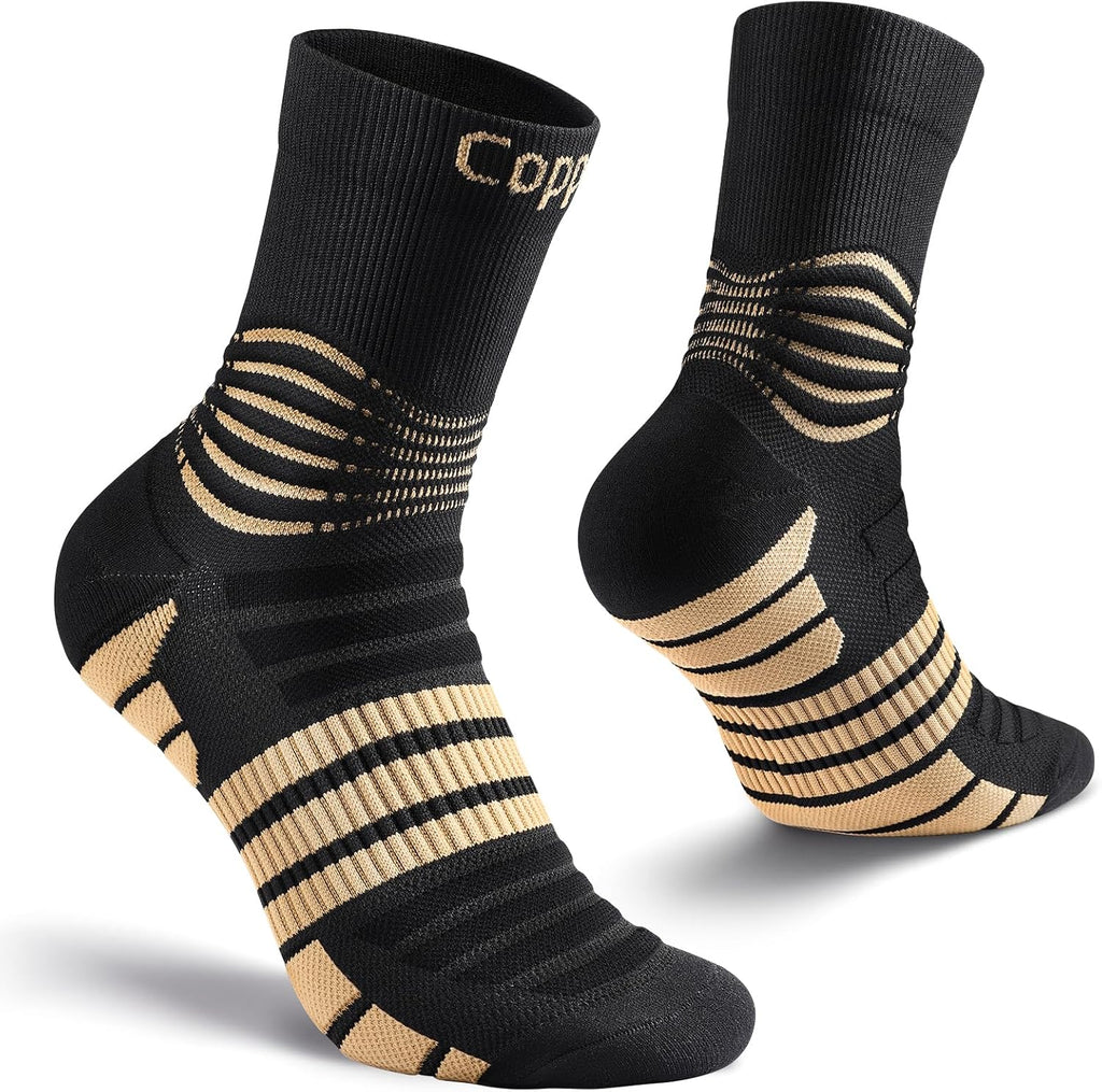 NEENCA Professional Compression Socks for Women Men Circulation, 20-30 mmHg | Copper Infused Fiber, Medical Ankle Socks for Pain Relief, Swelling, Neuropathy, Nurse, Travel, Pregnancy, Flight, Daily Wear