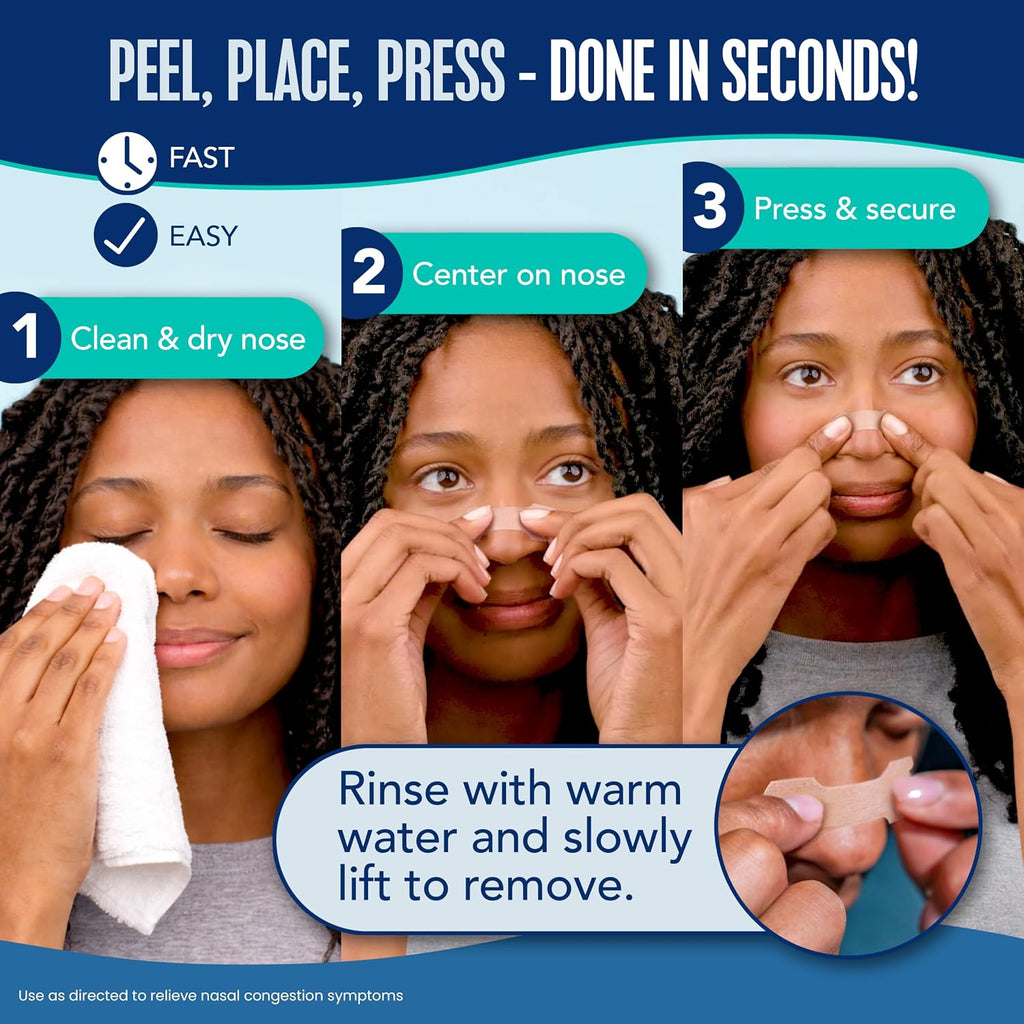 Breathe Right Nasal Strips, Large, Relieves Nasal Congestion, Tan, 30 ct | Opens nose and increases nasal airflow, helps relieve nasal congestion for better breathing, drug-free, use anytime, anywhere