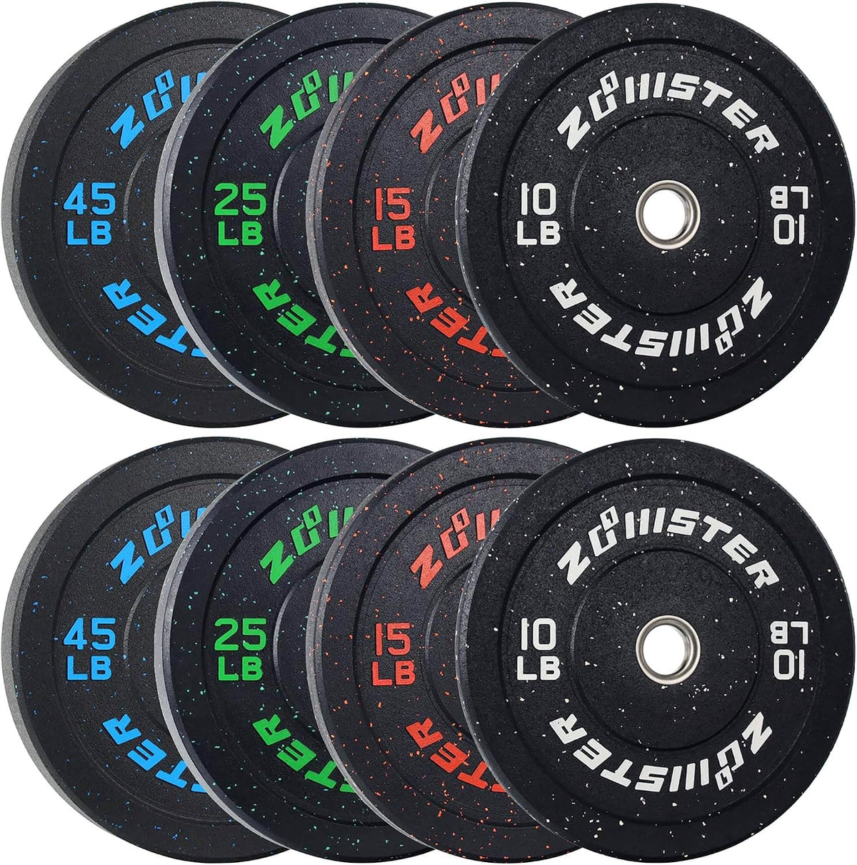 2-Inch Bumper Plate, Olympic Weight Plate HIGH BOUNCE | ODOR-FREE | NOISE-REDUCING | ABSORB IMPACT Bumper Weight Plate with Steel Insert Strength Training Weight Lifting Plate