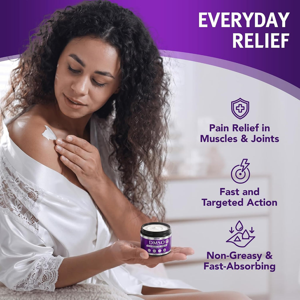 5Kind DMSO Cream for Pain Relief with Frankincense & Lavender 4 fl oz - 99.9% Pure DMSO Pharmaceutical Grade Cream - Aloe Vera, Magnesium & Arnica - Topical Muscle and Joint Pain Relief - Made in USA