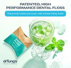 DrTung's Smart Floss, Mint Natural Expanding Dental Floss - Pack of 6 | Gentle on Tooth & Gums, Expands & Glides, PTFE & PFAS Free, Certified Organic Mint Essential Oils