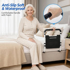 Bed Rails for Elderly Adults Safety, 380 LBS, Model BM03-1 | ASTM Approved, 2026 Upgraded Adjustable Bed Cane, Non-Slip Ergonomic Handle & Storage Bag, Tool-Free Bed Railings for Seniors