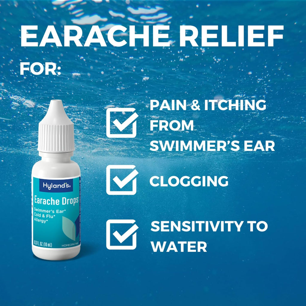 Hyland's Earache Drops, Multi-Symptom Day & Night Relief Ages 4+ 0.33 fl oz
