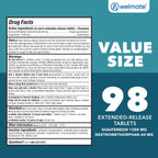 WELMATE Max Strength 12Hr Mucus Relief DM Cough Suppressant, 98 Tablets