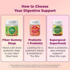 OLLY Fiber Gummy Rings Digestive Health Supplement, Berry Melon - 100 Count