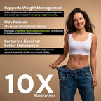 Health Veda Organics PCOS Support Supplement for Women | Myo-Inositol + D-Chiro Inositol 40:1 | 60 Plant-Based Veg Tablets | Support Regular Menstruation