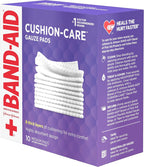 BAND-AID Brand Cushion-Care Gauze Pads, Medium Size, 3 in x 3 in, 10 Count