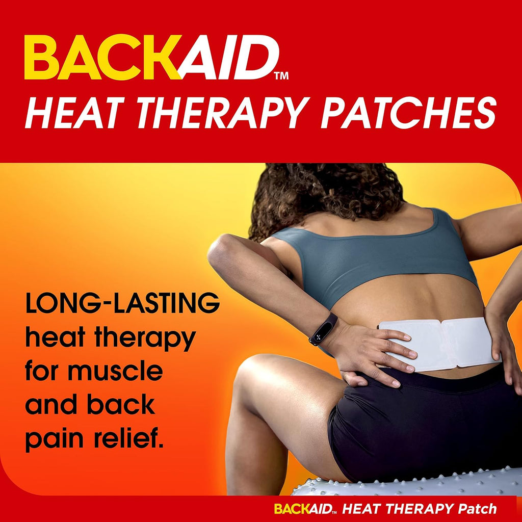 Backaid Heat Therapy Patch, Air-Activated Therapeutic Heat, Wide, 6 Count
