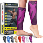 BLITZU Calf Compression Sleeves, Footless Compression Socks for Men & Women | Leg Support Brace, Shin Splint Pain Relief, Reduce Varicose Vein Swelling, Muscle Recovery, Running, Nursing, Fitness, Travel