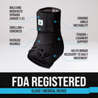Reinforced Lace Up Ankle Brace for Men & Women, Sprained Ankle Support Wrap