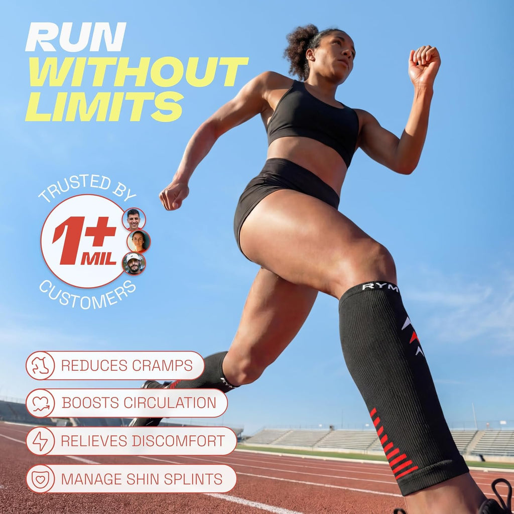 Calf Compression Sleeves for Men & Women - Sports, Running, Shin Splints