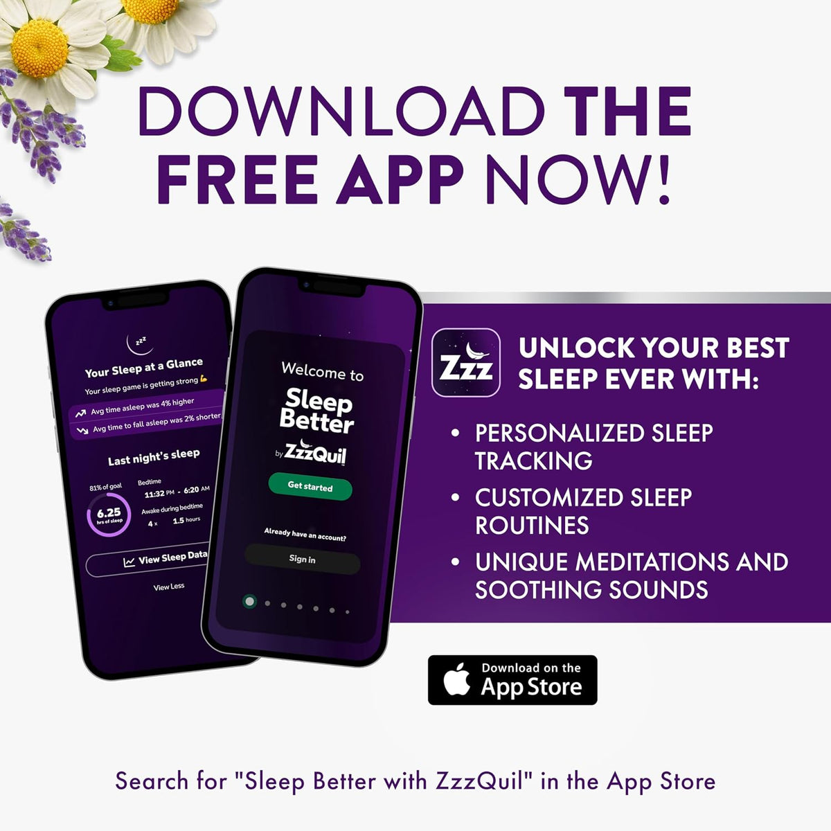 ZzzQuil Pure Zzzs Complete Sleep, Melatonin 10mg, L-Theanine, GABA, with Ashwagandha, and Magnesium, Melatonin Sleep Aid, 60 Count