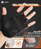 SIMARI Gel Pad Cycling Gloves with Shock-Absorbing/Grip/Breathable, Workout Bike Gloves for Men Women Biking, Mountain Biking, Fitness, Gym Exercise, Weight Lifting Training, Yoga, Pilates
