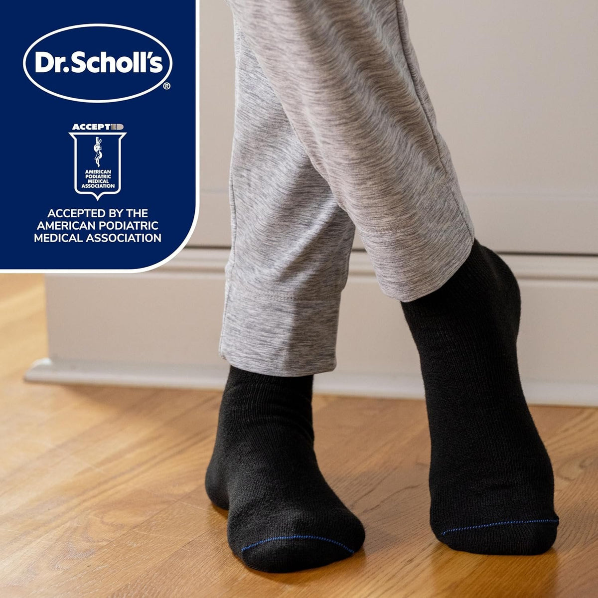 Dr. Scholl's Men's Diabetes and Circulatory Ankle Socks 4 Pair