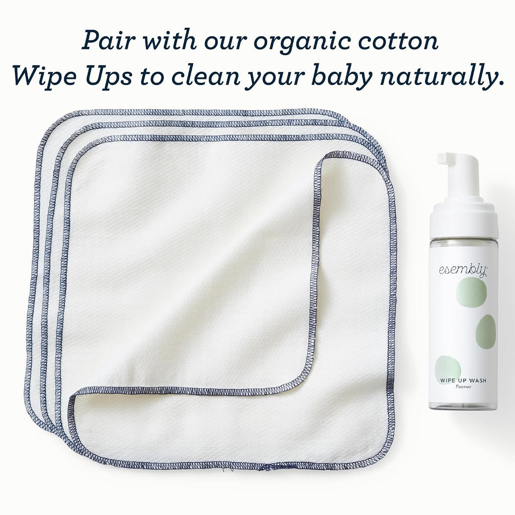 Esembly Wipe Up Wash Refill, Organic No-Rinse Foaming Wipes Solution, Natural Baby Wipe Solution for Reusable Wipes, Concentrate Refill Only, 8oz Bottle