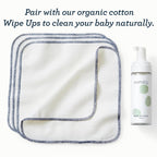 Esembly Wipe Up Wash Refill, Organic No-Rinse Foaming Wipes Solution, Natural Baby Wipe Solution for Reusable Wipes, Concentrate Refill Only, 8oz Bottle