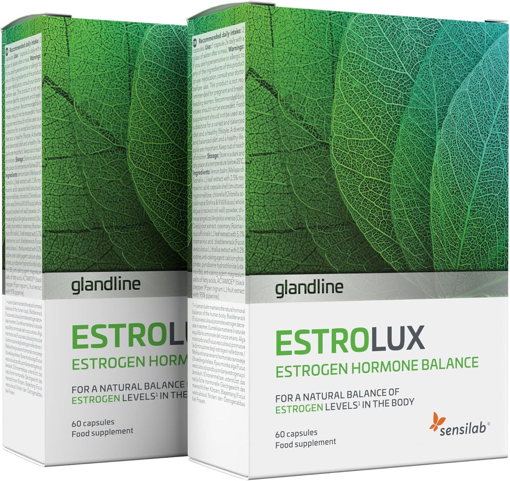 Female Estrogens - Iodine, Chlorella, Vitamin B6, Rosemary, Melissa - Menopause - 120 Capsules for 60 Days - Natural Product that Balances Estrogen Levels - Estrolux Sensilab