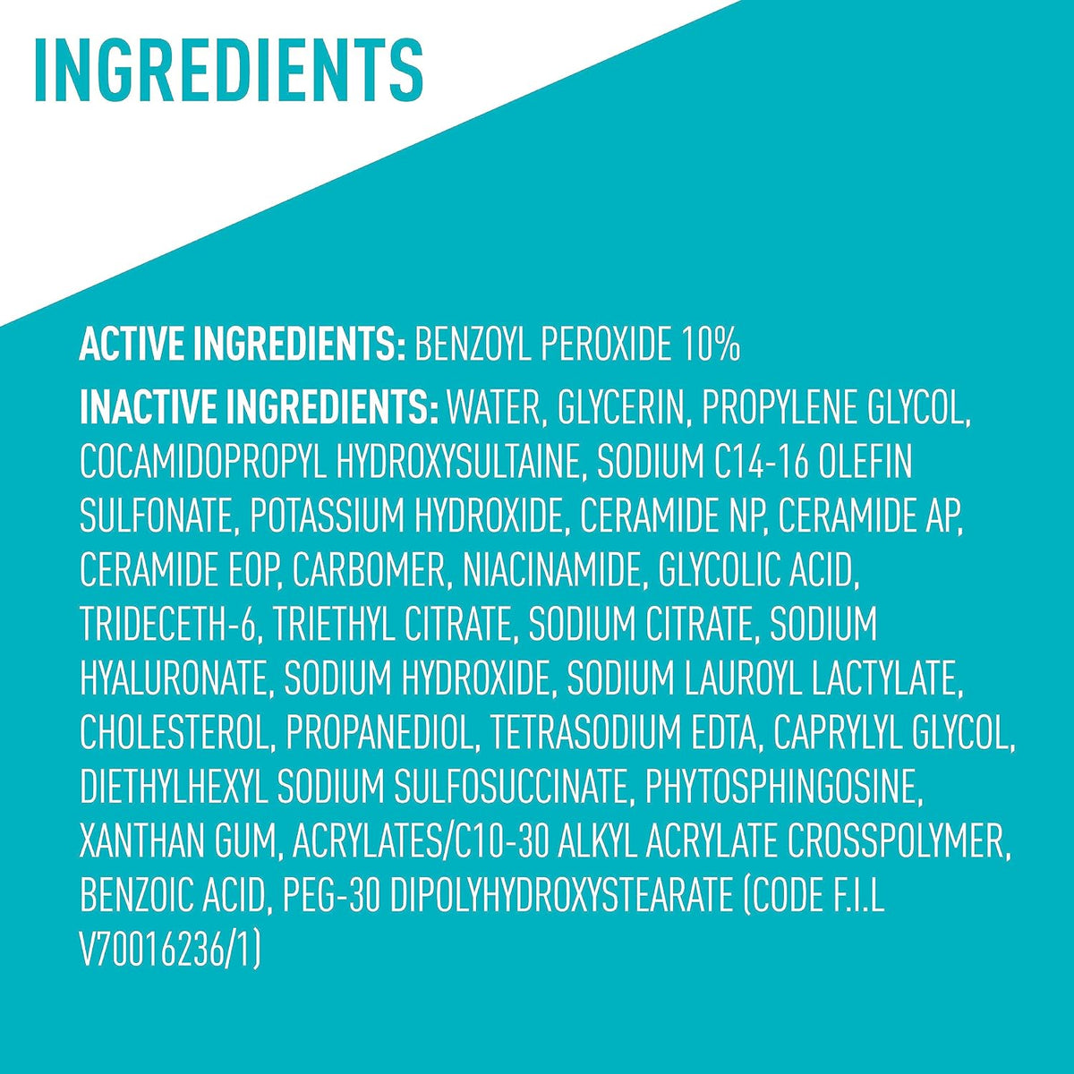 CeraVe Acne Foaming Cream Wash, 10% Benzoyl Peroxide Facial Cleanser, 5oz | 10% Benzoyl Peroxide Cleanser with Hyaluronic Acid and Niacinamide Clears Pimples and Acts As A Blackhead Remover