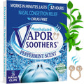 Vapor Soothers Nasal Dilators for Breathing & Congestion Relief | Nose Plugs for Smells | Hidden Nostril Opener Inserts with Menthol | Snoring Support for Day & Night Use, Peppermint, 28 Count