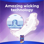 ALWAYS Radiant, Size 4, Overnight Sanitary Pads With Wings, Scented, 20 Count
