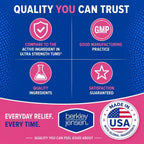 Berkley Jensen Extra Strength Antacid Tablets Chewable - 1000mg Calcium Carbonate Antacids for Heartburn, Acid Indigestion, Upset Stomach Relief - Assorted Berry Flavor - 265 Count (Pack of 1)
