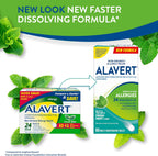 Alavert 24-Hour Allergy Relief, Non-Drowsy, Fresh Mint Flavor, 60 Tablets | Antihistamine providing 24-hour allergy relief, Loratadine 10mg, easy to take, no water needed, orally disintegrating tablets