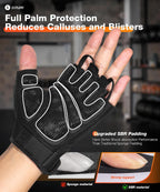 SIMARI Breathable Workout Gloves with Cushion Pad/Grip/Reduce Calluses, Weight Lifting Gloves for Gym Exercise, Cycling, Weightlifting Training, Fitness, Pilates, Kayaking, Gift for Men & Women
