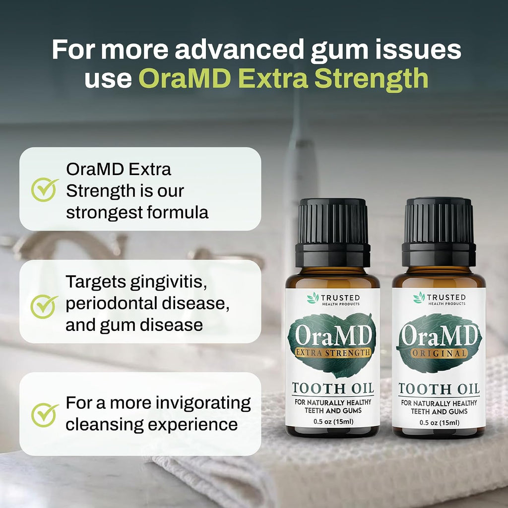 OraMD 4-in-1 Original Tooth Oil - Gum Disease Gingivitis Treatment (1 Pack) | Clinically Tested, Periodontal Disease Treatment, Sensitive Teeth & Gums, Chemical-Free Solution, 250,000+Satisfied Customers