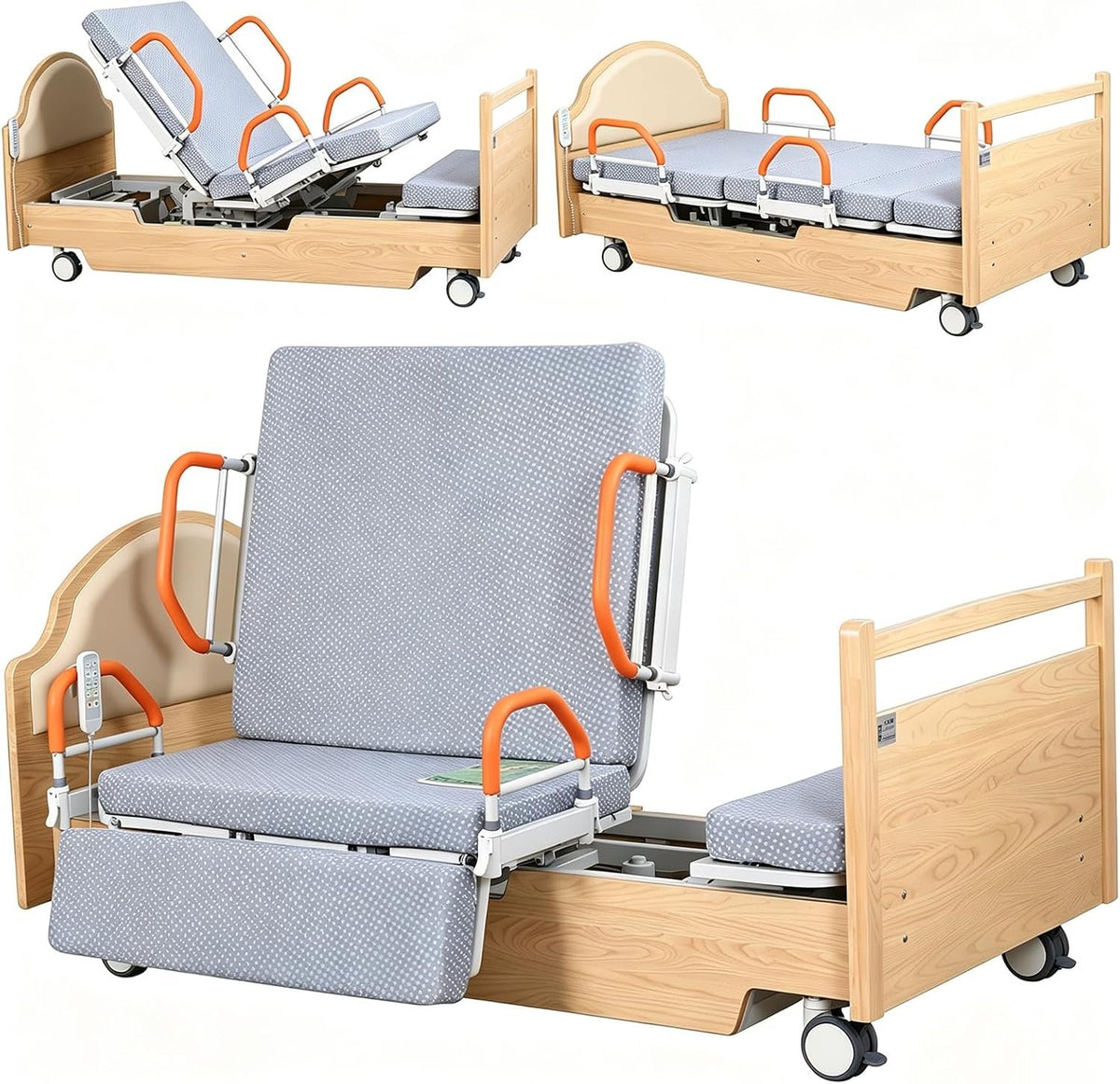 Falluk 90° Rotating Electric Home Care Bed
