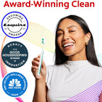 Colgate Total Foaming Clean Toothbrush, Soft, White, 2 Pack | Remove Plaque, Floss-Tip Bristles, Helps Reach Deeper Along the Gumline and Between Teeth, High-Density Soft Bristles