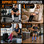 Doc Miller Open Toe Compression Socks, 20-30 mmHg, Knee High, Men & Women | Toeless Compression Sleeves, Knee-High Stockings: Shin Splints, Varicose Veins, Travel, Calf Support & Muscle Recovery, Pair