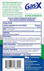 Gas-X Extra Strength Chewable Tablets, Gas Relief, Cherry, 72 Count | Simethicone 125mg Extra Strength Chewable Tablets, Fast Gas and Bloating Relief, GLP-1 Support