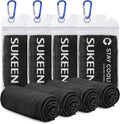 Sukeen 4 Pack Cooling Towels (40"x12") for Neck and Face Instant Cooling | Stay Cool in Hot Weather,Versatility,Soft,Breathable,Durability for Sports,Outdoor activities,Summer works in heat