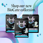 Kotex BioCare Ultra Thin Pads, Wings, Heavy, 72 Count, 3 Packs of 24