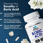 Simpli Supplements Boric Acid Suppositories for Women 600mg – 60 Count | Vaginal pH Balance Support | Feminine Care | Helps Maintain Freshness & Odor Control