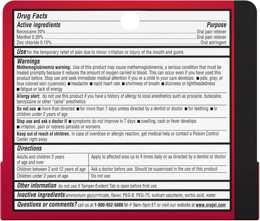 Orajel 3X Toothache and Gum Pain Medicated Pain Relief Gel, 0.42 Oz | Immediate Pain Relief, Extra Strength, Long-Lasting, Soothes Irrritated Gums, #1 Oral Pain Relief Brand