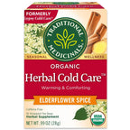 Traditional Medicinals Organic Herbal Cold Care Elderflower Spice Herbal Tea, Warm & Comforting Seasonal Wellness, 48 Tea Bags Total (Pack of 3)
