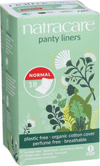 Natracare Normal Wrapped Panty Liners, 18 count