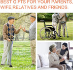 Floral Canes for Women Folding Cane for Stability with Non-Slip Base, Adjustable Walking Cane for Seniors - Lightweight Collapsible Walking Sticks with T & Offset Handle