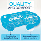 Reusable Hot and Cold Gel Ice Packs for Injuries, 7 Pack Variety Set