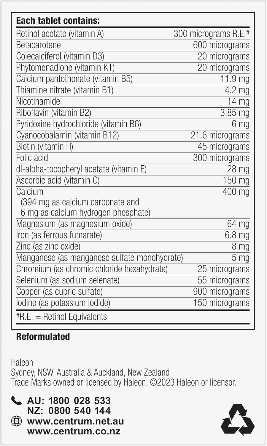 Centrum Women, Multi Vitamin & Minerals Supplement, 60 Tablets | Supports Energy, Immunity, Bone Health + Healthy Skin