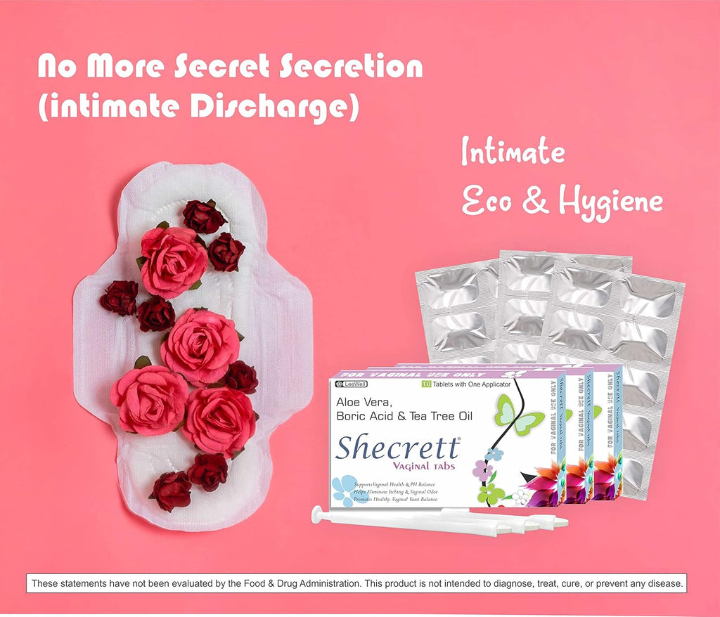 Vaginal Boric acid 600mg Suppositories for Women | Reduces Itching, Yeast infection, Burning, Odour, Balance pH | Tea Tree Oil, Aloe Vera | Natural Vaginal Probiotics | Ayurvedic White Discharge aid | Intimate Wash - 30 tablets +3 Applicators