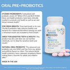 StellaLife Oral Prebiotic & Probiotic Lozenges for Teeth and Gums – 27B CFU, 11 Strains, Dental Probiotic for Bad Breath, Immune Support with VIT C, D3 & Zinc (Strawberry Flavor) 60 Day