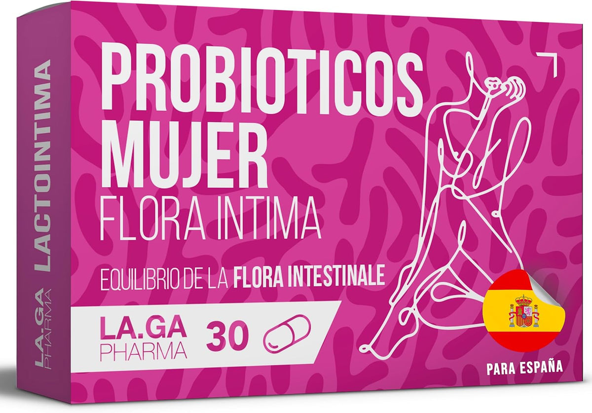 Flora Intima Woman Probiotics Helps Against Bacterial Vaginosis, Candida and Cistitus. Lactobacillus Reuteri, Rhamnosus, Crispatus, Acidophilus and Boulardi. 30 Gastroresistant Capsules, 1 Month