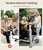 VOCIC Electric Transfer Lift for Car, Portable Folding Patient Lift Transfer Chair, Electric Assist Lift Aid for Seniors, Adults, AY06