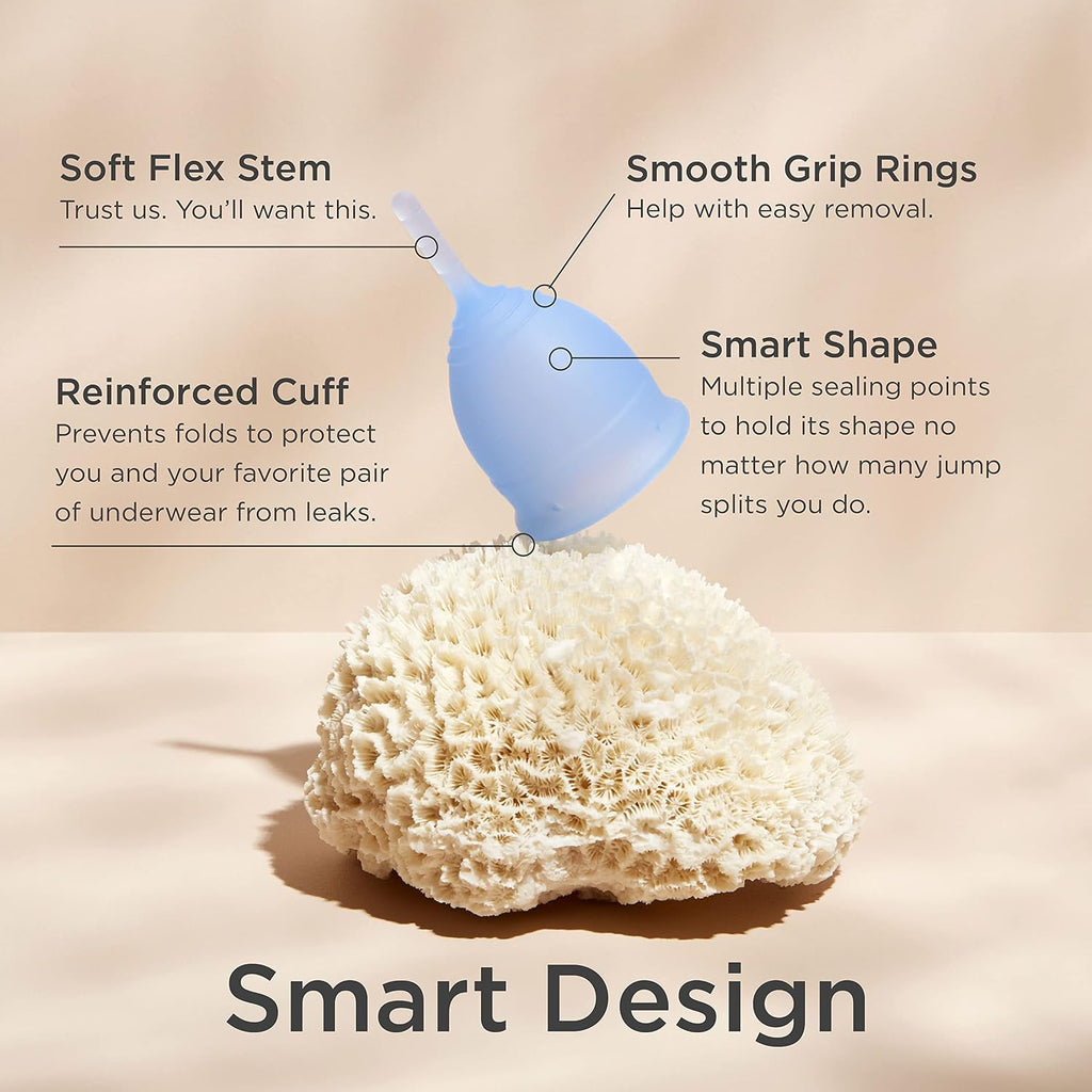 Saalt Menstrual Cup, Reusable Period Cup with Carry Bag