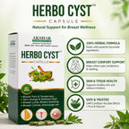 Akshar Ayurved Herbo Cyst Ayurvedic Breast Health Support Capsules | Herbal Supplement | Natural Hormonal Balance & Wellness Support for Women | 100% Herbal Formula | Daily Care Capsules