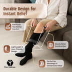 Compression Sock Aid Device for Compression Socks, Stocking Donner Helper | Strong Metal Design with Soft Foam Grips for Women and Men - Easy Use with Stockings and Compression Socks - Regular